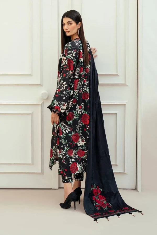 Libaas by Zimal 3PC – Digital Printed Lawn Shirt & Trouser with Monar Dupatta – LBZLP-9777
