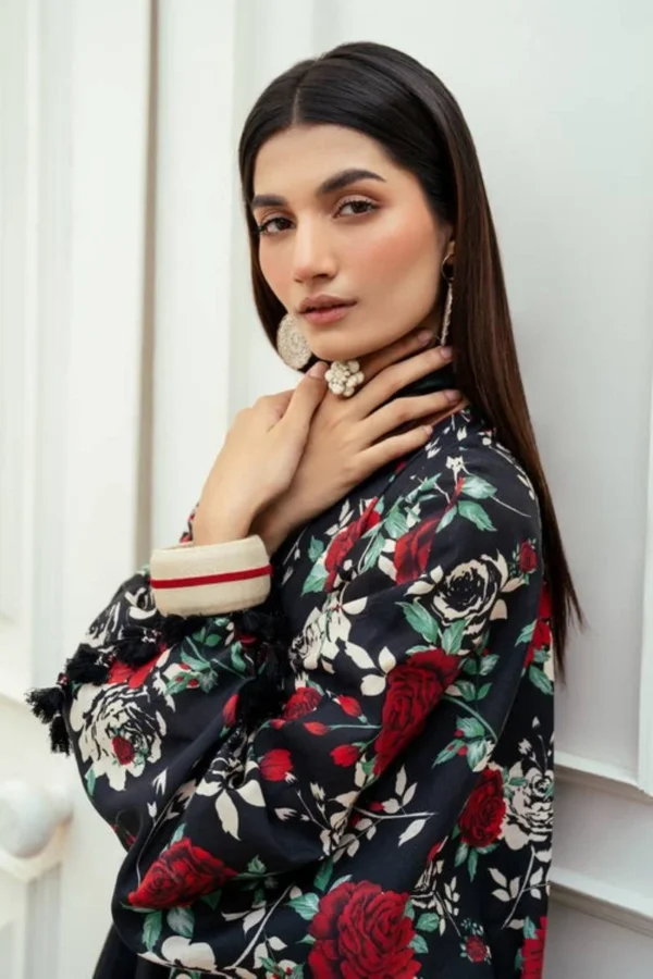 Libaas by Zimal 3PC – Digital Printed Lawn Shirt & Trouser with Monar Dupatta – LBZLP-9777