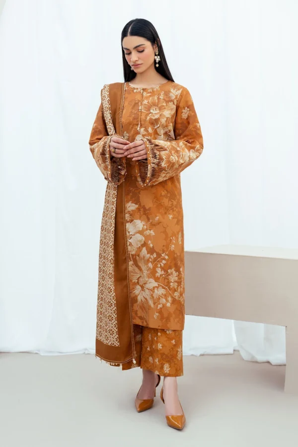 Libaas by Zimal 3PC – Digital Printed Lawn Shirt & Trouser with Monar Dupatta – LBZLP-9778