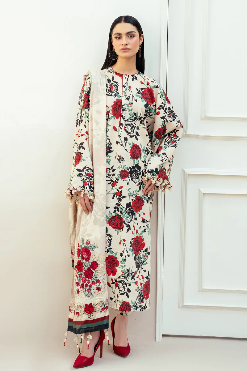 Libaas by Zimal 3PC – Digital Printed Lawn Shirt & Trouser with Monar Dupatta – LBZLP-9779