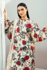 Libaas by Zimal 3PC – Digital Printed Lawn Shirt & Trouser with Monar Dupatta – LBZLP-9779