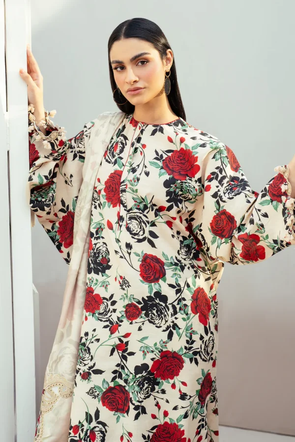 Libaas by Zimal 3PC – Digital Printed Lawn Shirt & Trouser with Monar Dupatta – LBZLP-9779