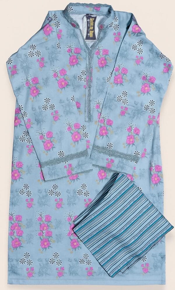 Libaas by Zimal 2PC – Printed Lawn Shirt & Trouser – LBZLP-9784