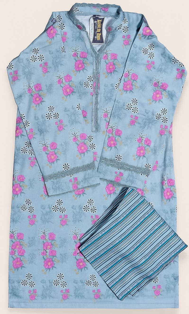 Libaas by Zimal 2PC – Printed Lawn Shirt & Trouser – LBZLP-9784