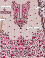 Dhanak 3pc full havy embroidery with pashmina wool shawl